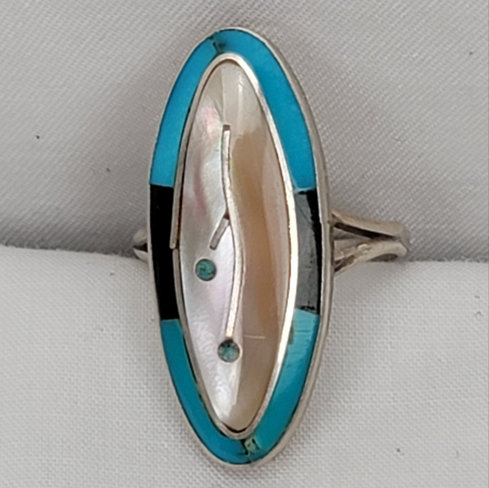 Vintage Tourquose Silver Ring Indian Jewelry